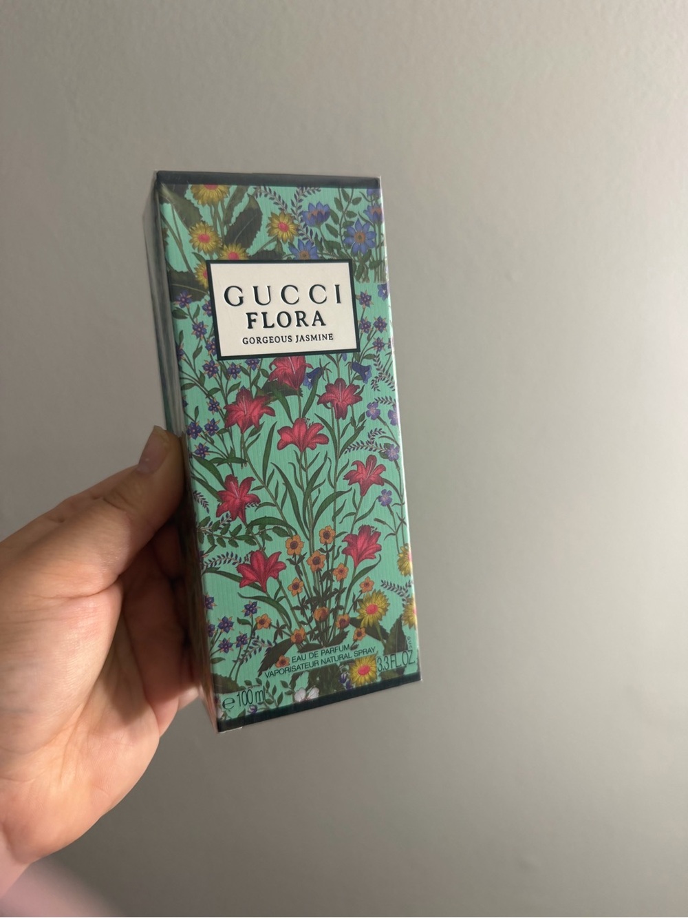 Gucci Flora Gorgeous Jasmine - Mint Green Floral Box with Pink Accents